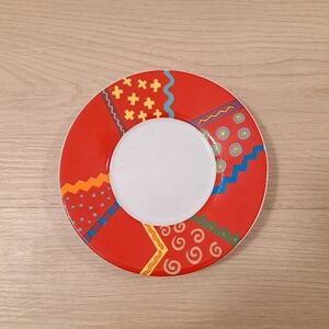 Vintags Riviera Van Beers Signature White Red Mini Art Deco‎ Little Plate Decor